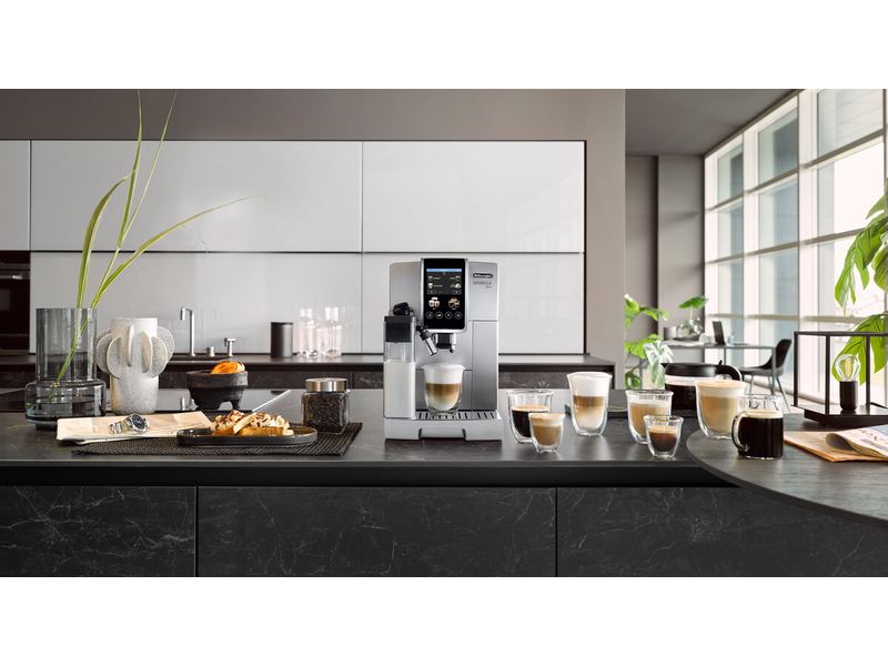 De'Longhi Kaffeevollautomat Dinamica Plus ECAM380.85 Taupe Kaffeevollautomat mit 3.5 Fulltouch TFT-Farbdisplay