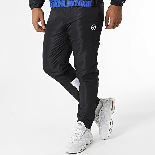 Ensemble De Survetement A Bandes Ryo 40388 Noir Bleu Roi