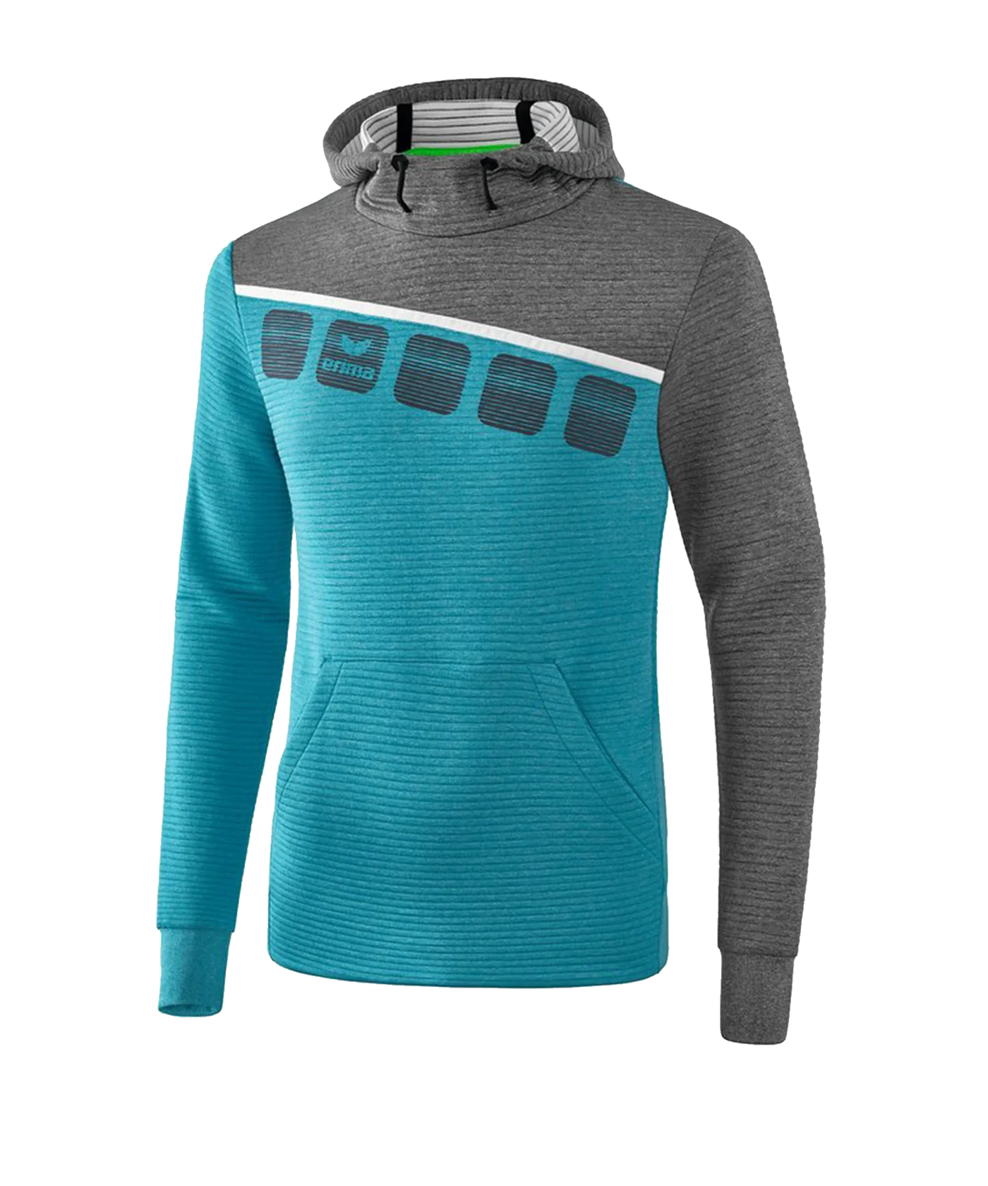 Erima 5-C Kapuzensweat Blau Grau