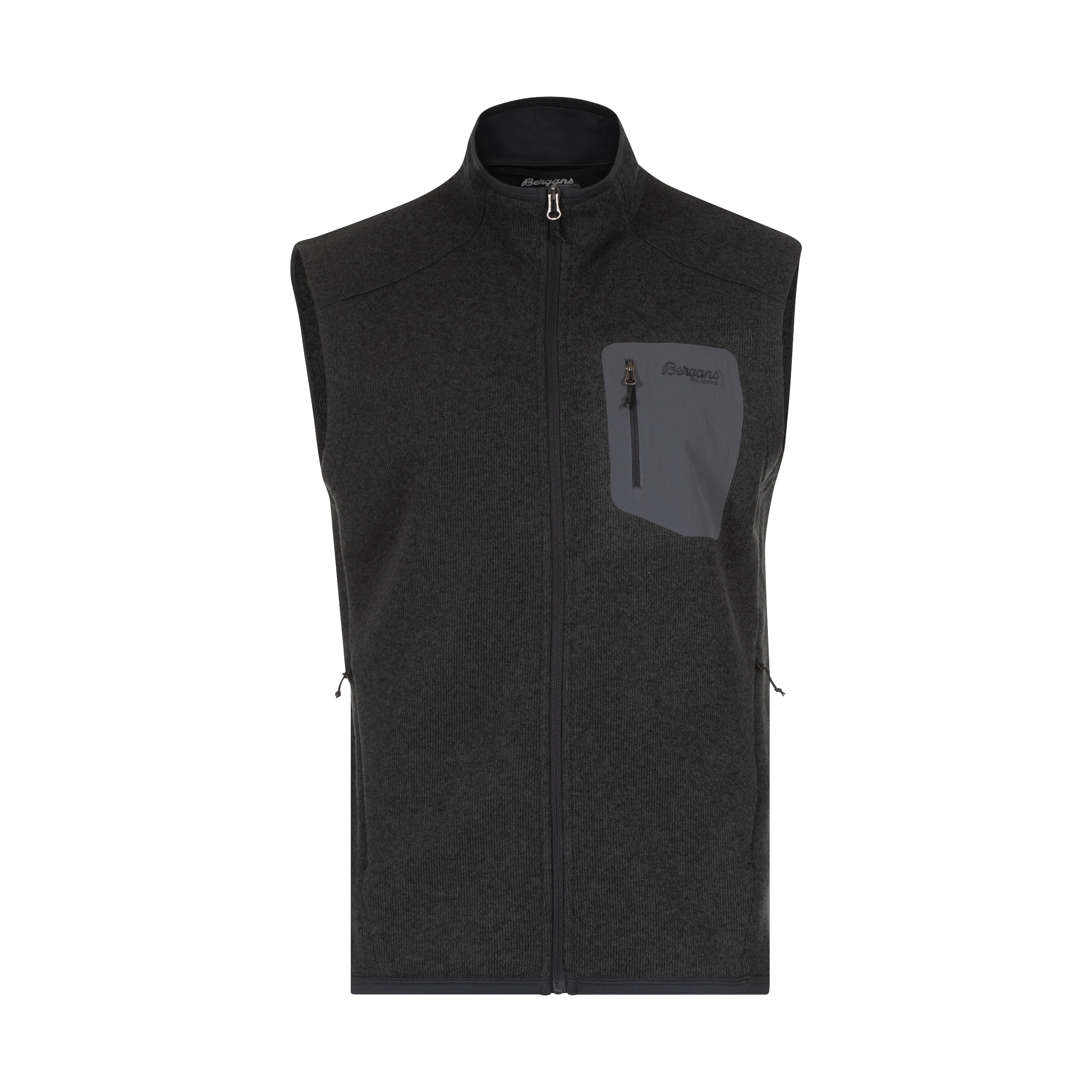 Kamphaug Knitted Vest Men Dark Shadow Grey