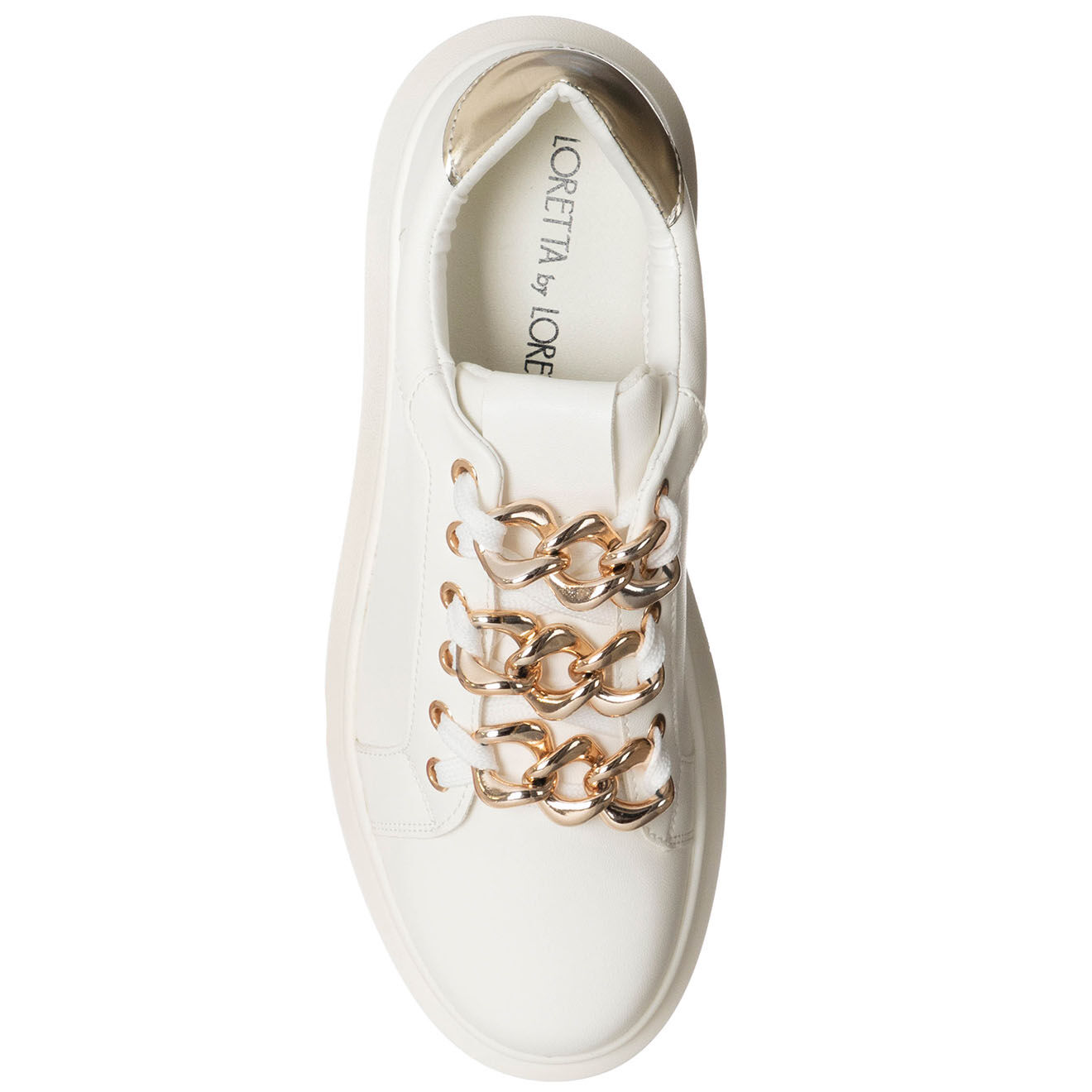 Loretta by Loretta Sneakers Clarissa blanc/doré