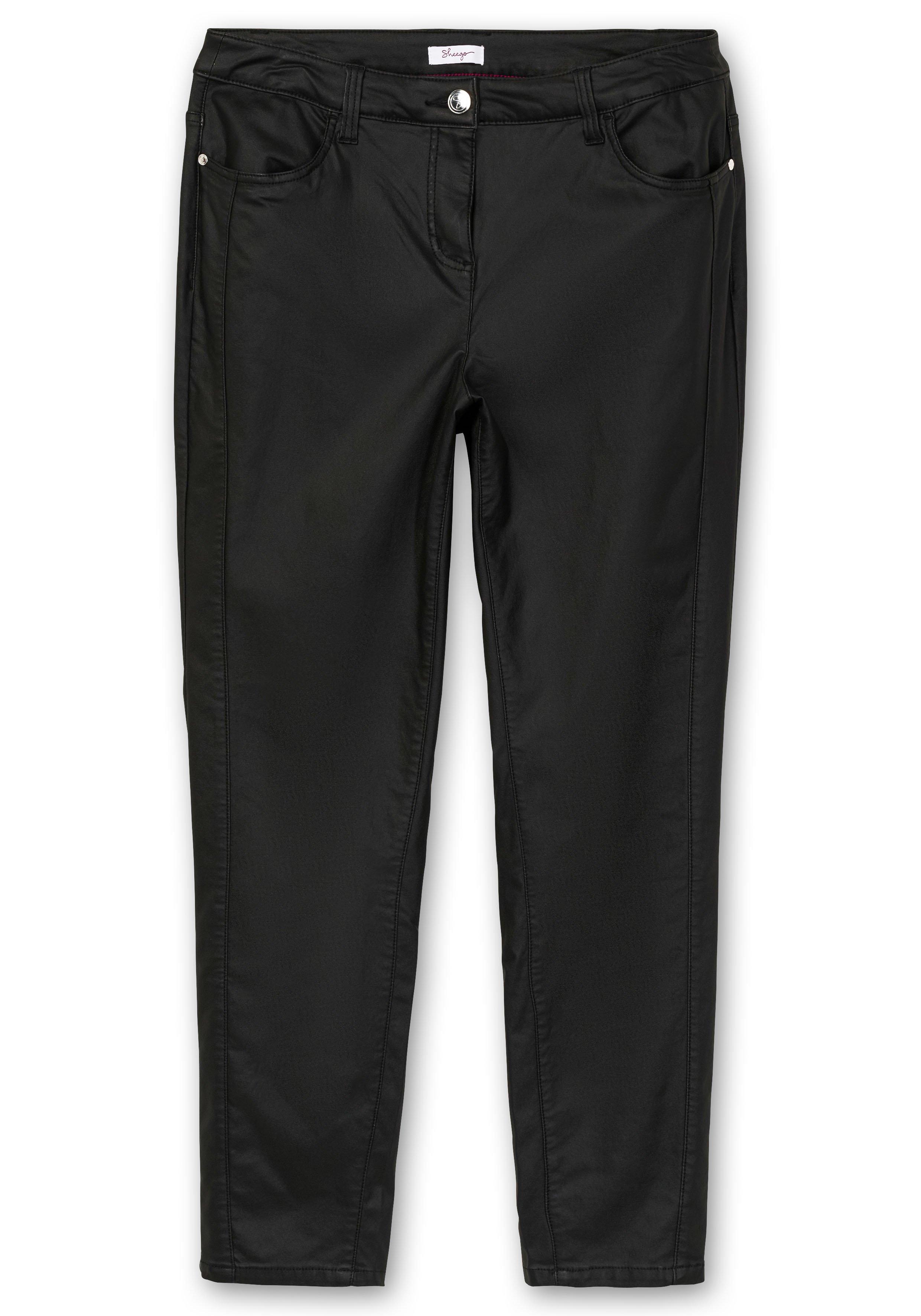 Schmale beschichtete Thermohose, innen angeraut