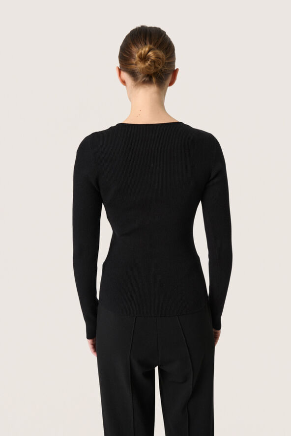 Soaked in Luxury SLSpina Slim Cardigan Black