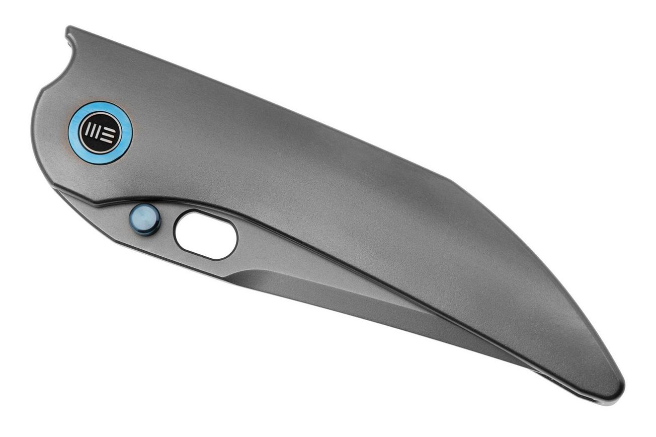 WE Knife Attor WE23037B-2 Polished Bead Blasted CPM 20CV, Polished Bead Blasted Titanium zakmes, Dalibor Bergam design