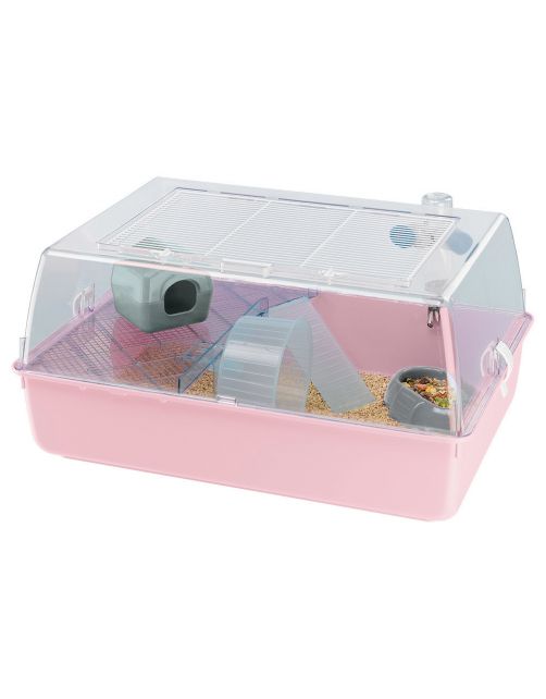 Ferplast Hamsterkooi Mini Duna Kompleet - Dierenverblijf - 55x39x27 cm Assorti