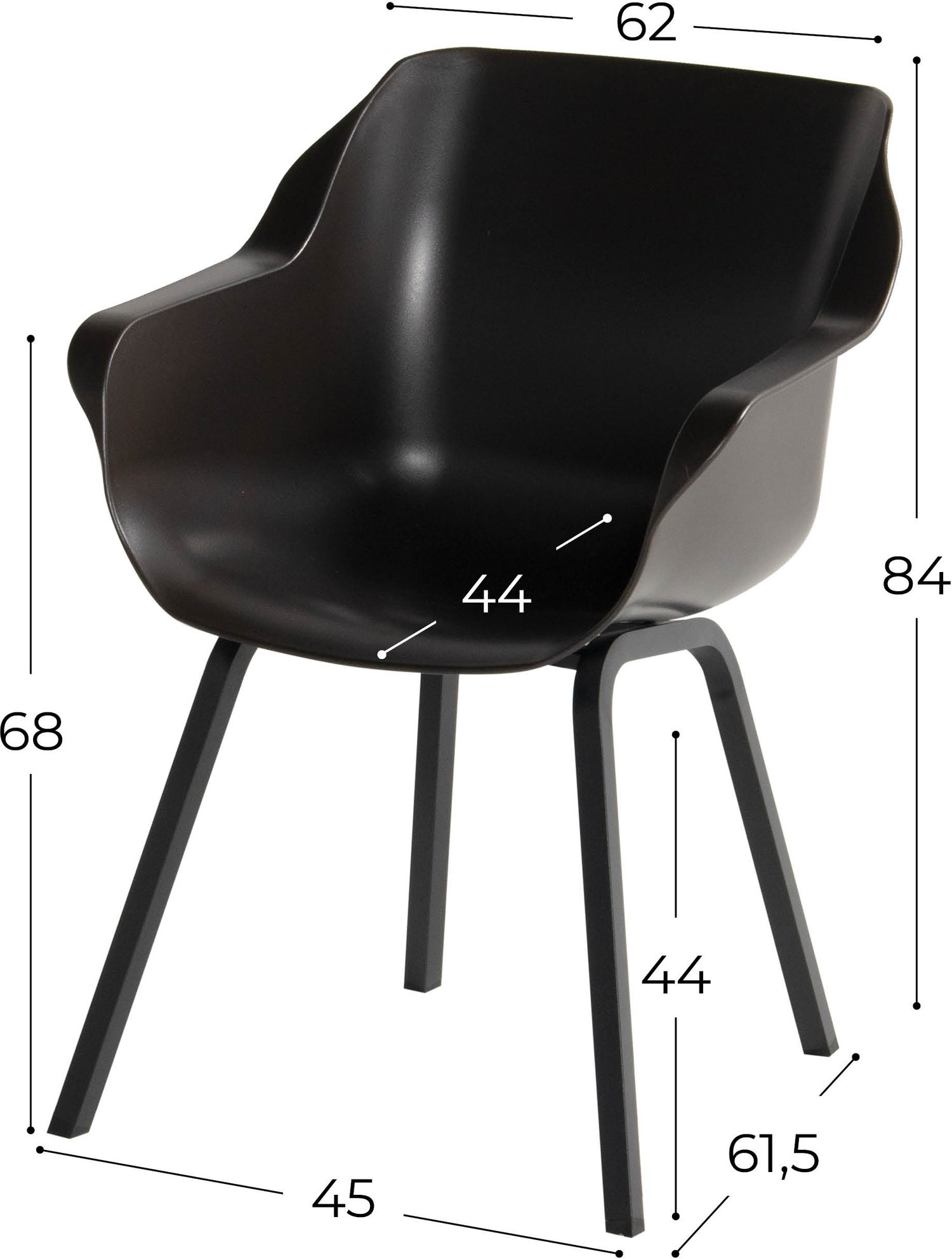 Hartman kuipstoel Sophie Element bruin / zwart