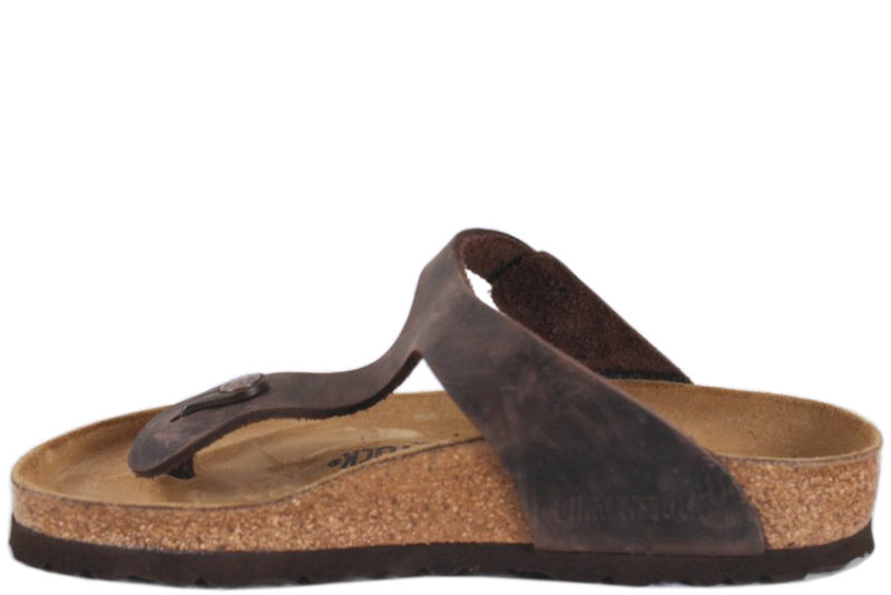 BIRKENSTOCK GIZEH BRUNT OLIERET SKIND