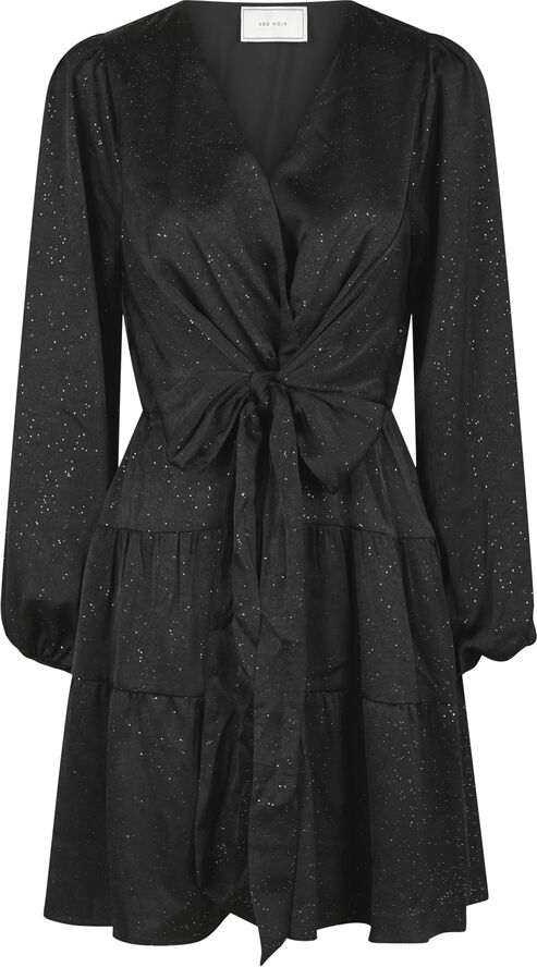 Neo Noir Vivina Glitter Dress Black/black glitter