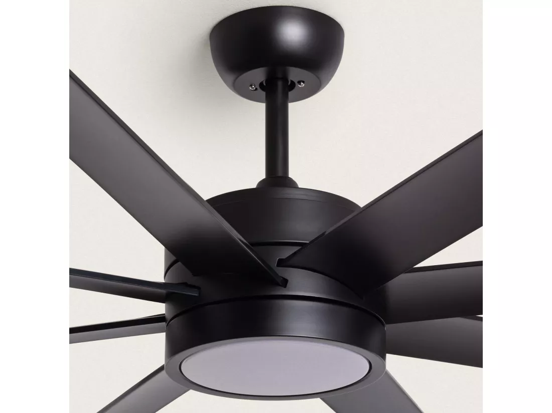Ventilateur de Plafond Silencieux Hidra Noir 157cm Motor DC Télécommande Avec lumière Non
