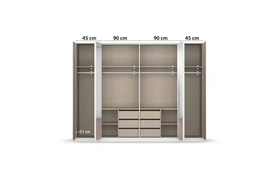 Falttürenschrank 6 Stück 271 cm