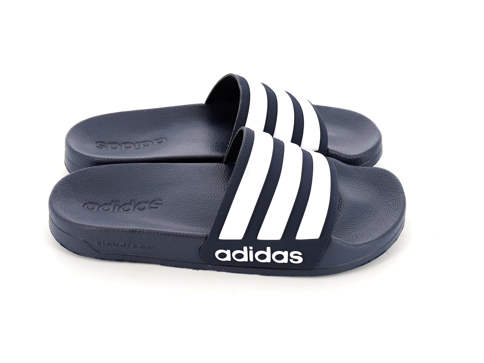 Adidas-ADILETTE SHOWER Synthétique Marine-Blanc