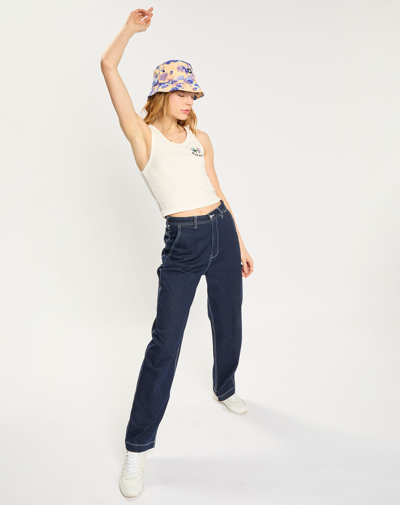 Element Crop-Top 100% Coton Bio Tank Smile écru