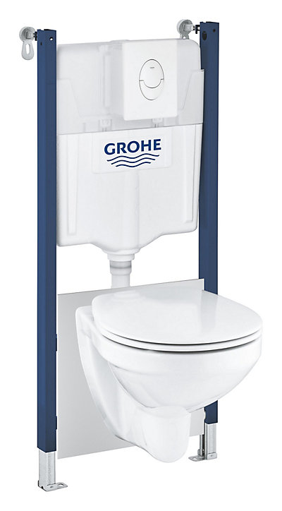 Pack WC suspendu blanc Grohe Solido Baufirst
