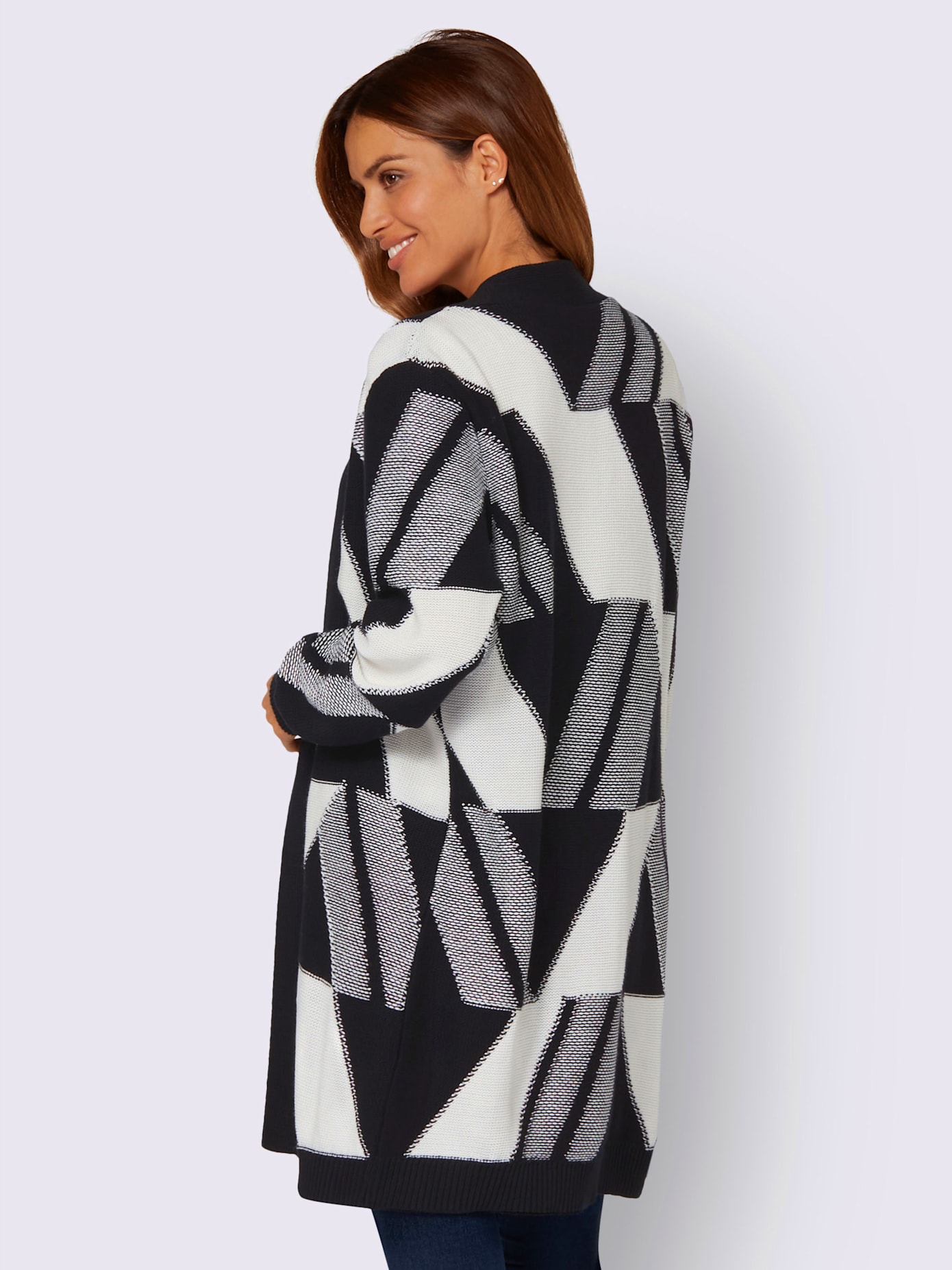 Manteau en tricot tricot jacquard de qualité