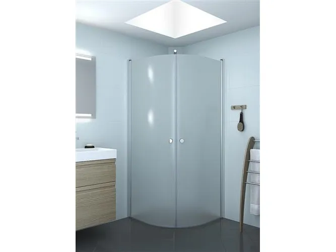 Halvrund dør 200x72-74cm satin/isglas