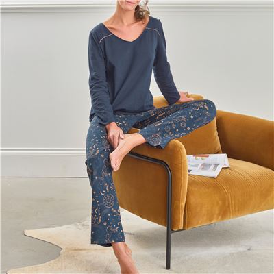Pyjama jersey motif astral - BECQUET CRÉATION
