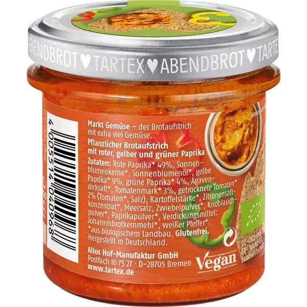 Bio Abendbrotaufstrich Paprika Trio