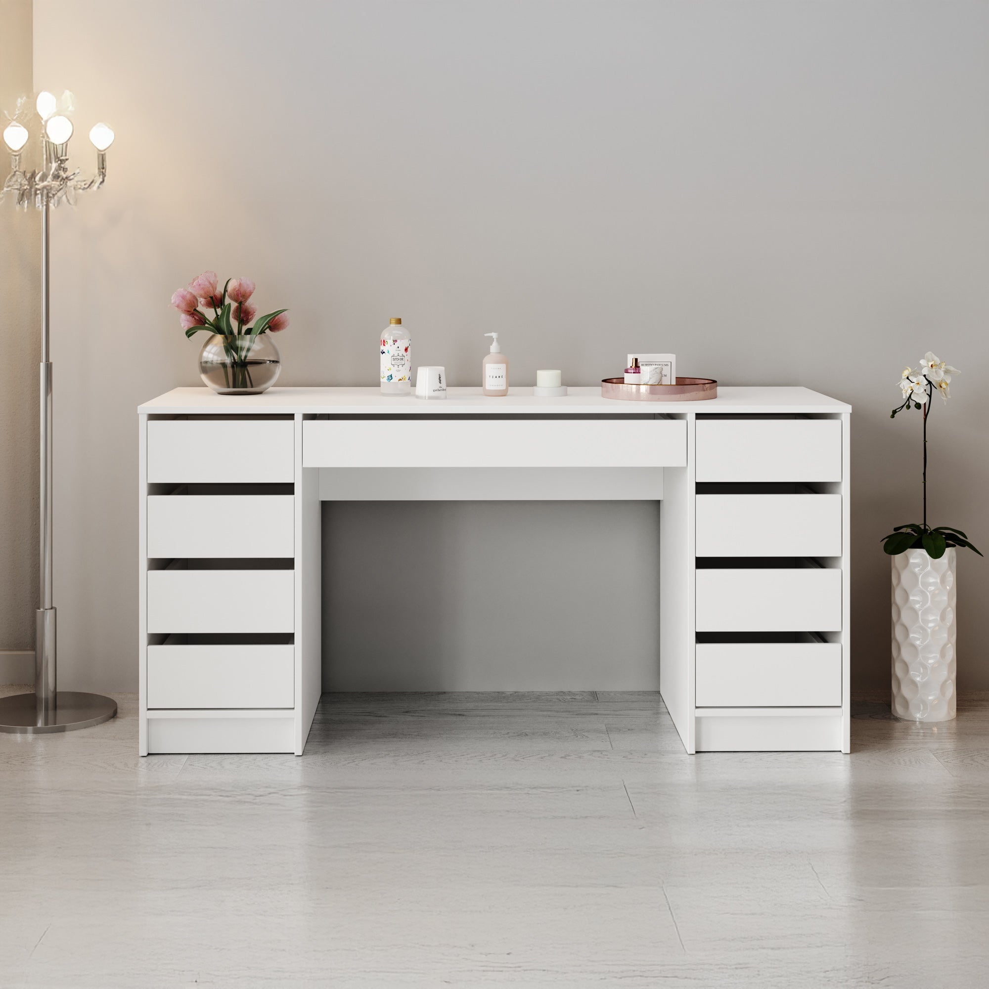 Meubella - Kaptafel Arco 2 - Wit - 154 cm