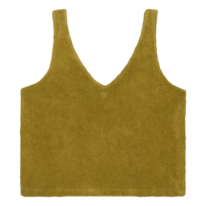 SMALLABLE BASICS Débardeur Femme éponge | Vert olive