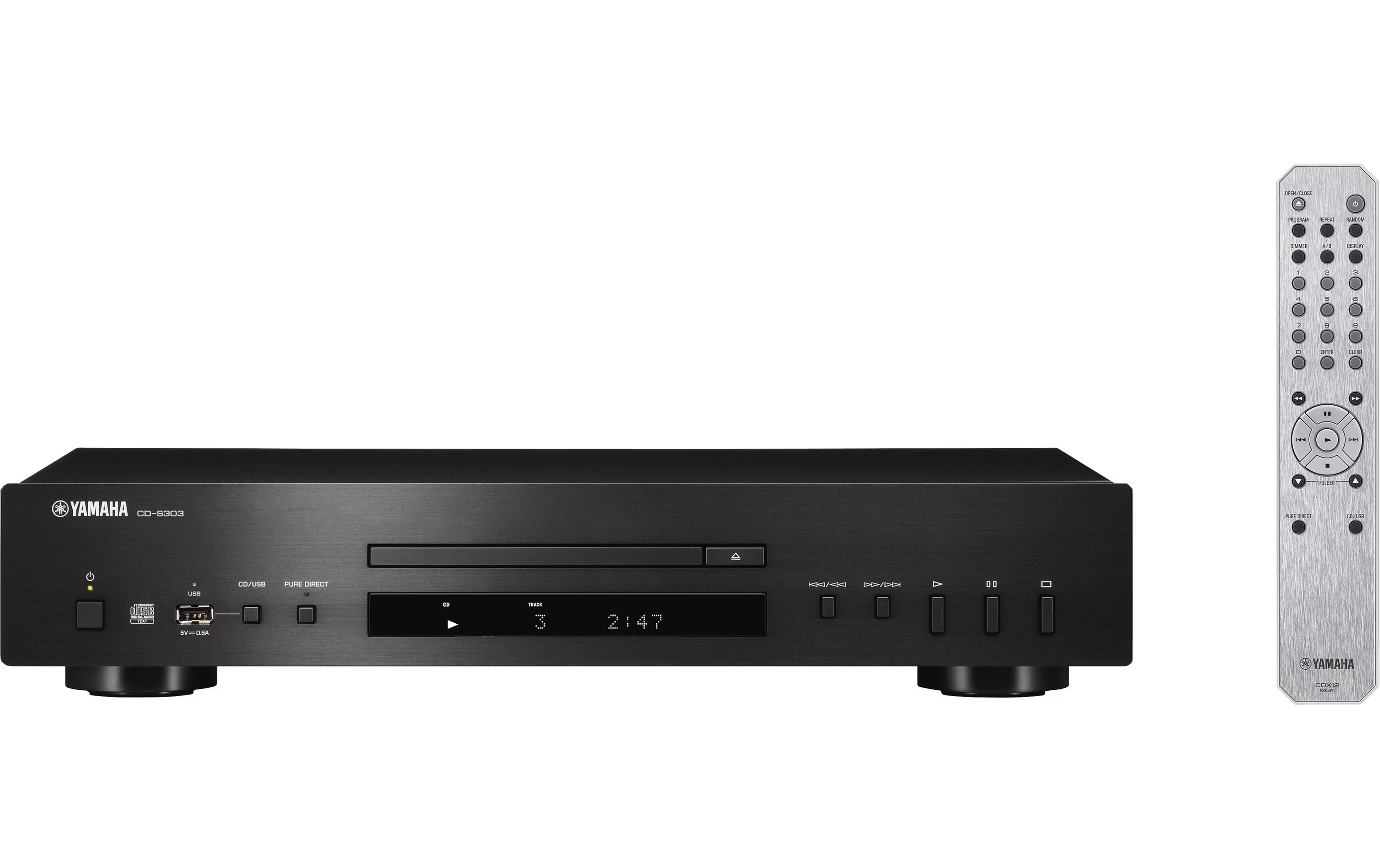 CD-Player CD-S303 Schwarz<br>CD-Player mit Pure Direct und Intelligent Digital Servo