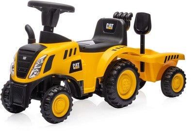 Milly Mally on CAT Tractor Gåbil, Gul