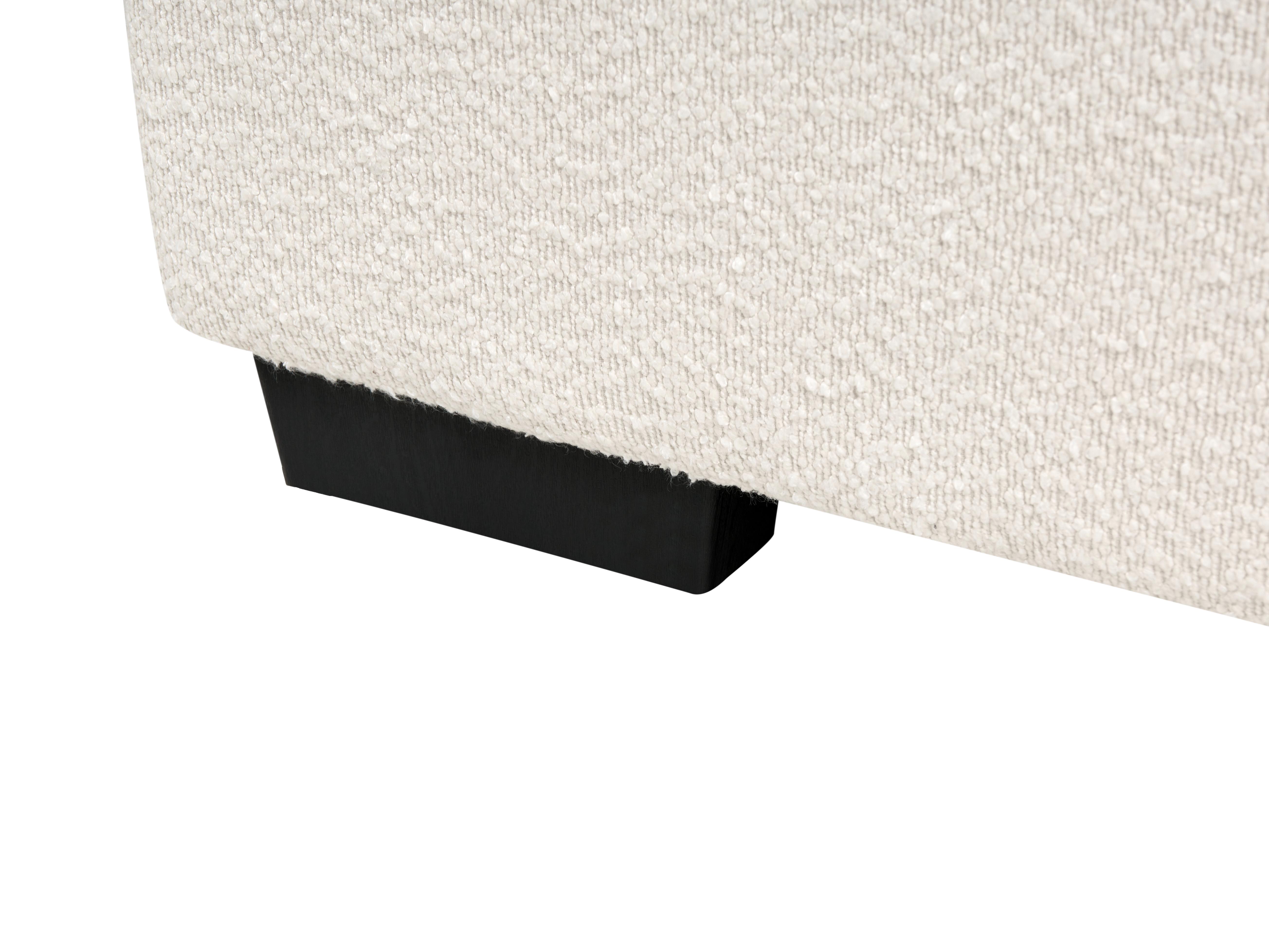 Ottomaan KOLDING Bouclé Lichtbeige