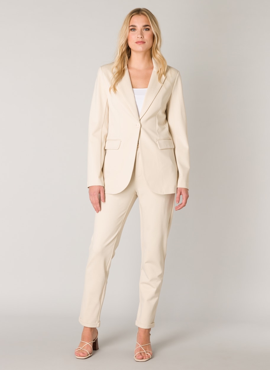 Base Level Jerseyblazer , mit V-Ausschnitt und Knopf