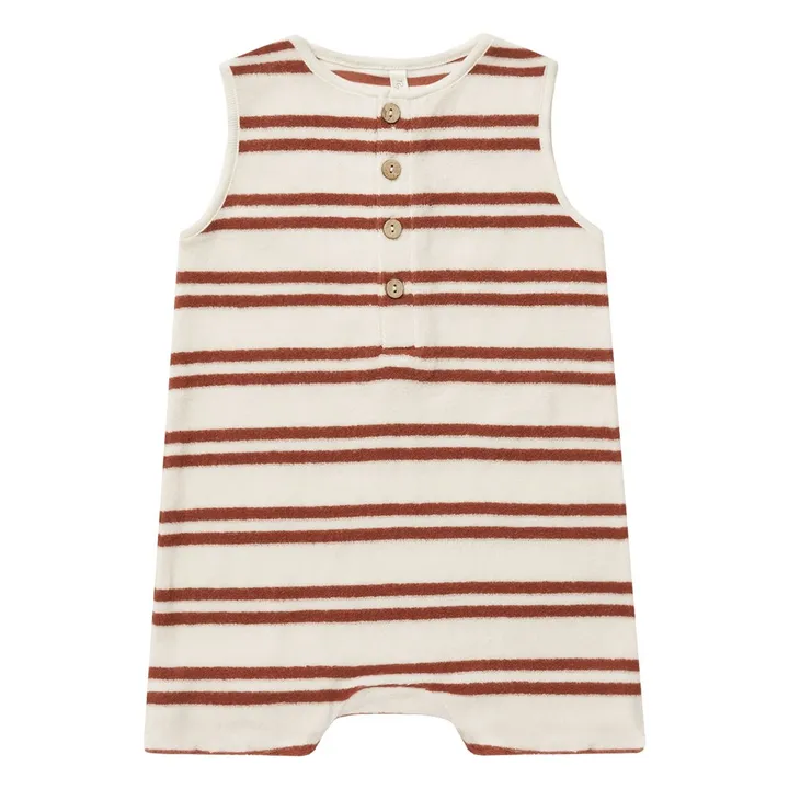 Rylee + Cru Combishort Davis Rayée | Rouge