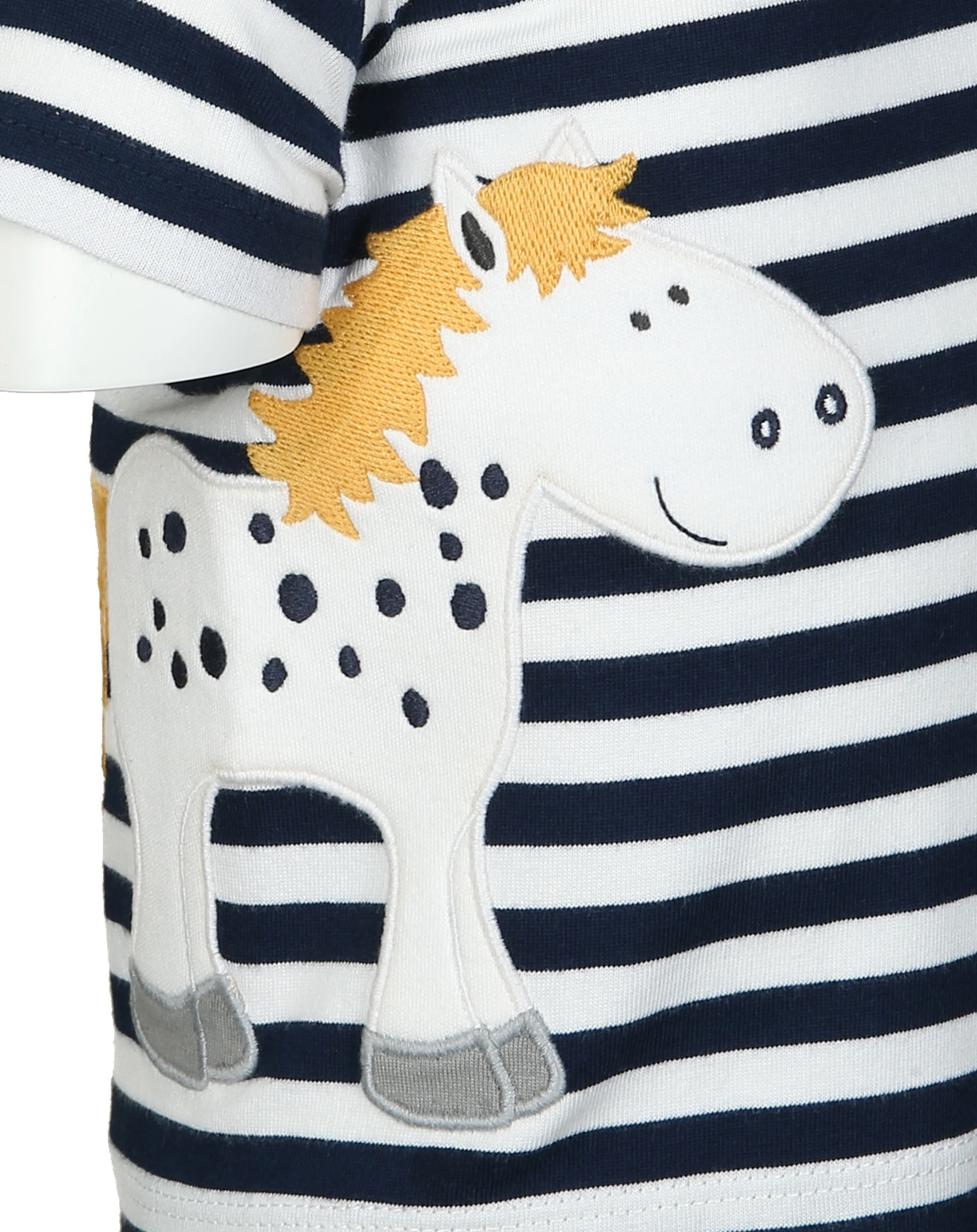 T-Shirt KLEINES PONY gestreift in weiß/dunkelblau