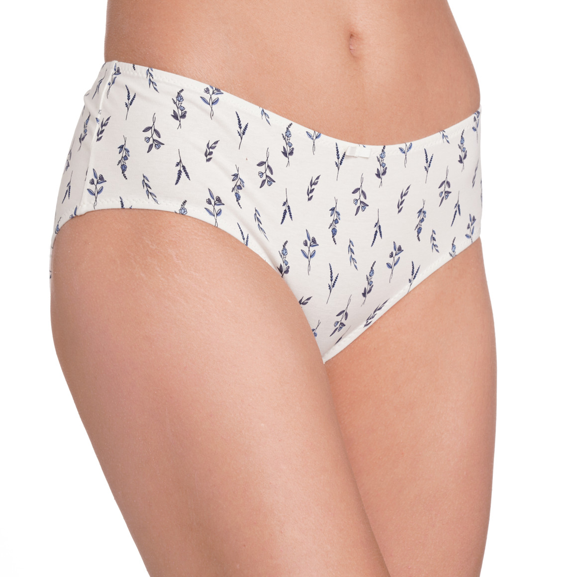 Gina Benotti 4 Damen Pantys aus Baumwolle schwarz / weiss / blau