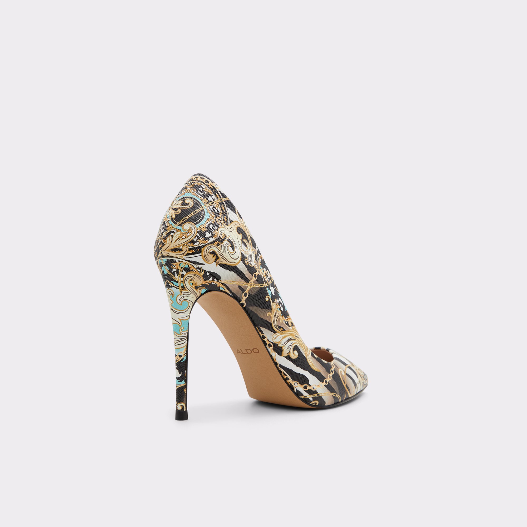 Stessy_ Black Multi Women Pumps