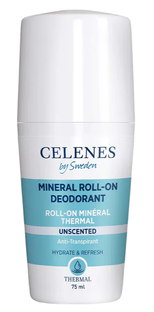 Celenes by Sweden Mineral Roll-On Deodorant Thermal Unscented 75ML