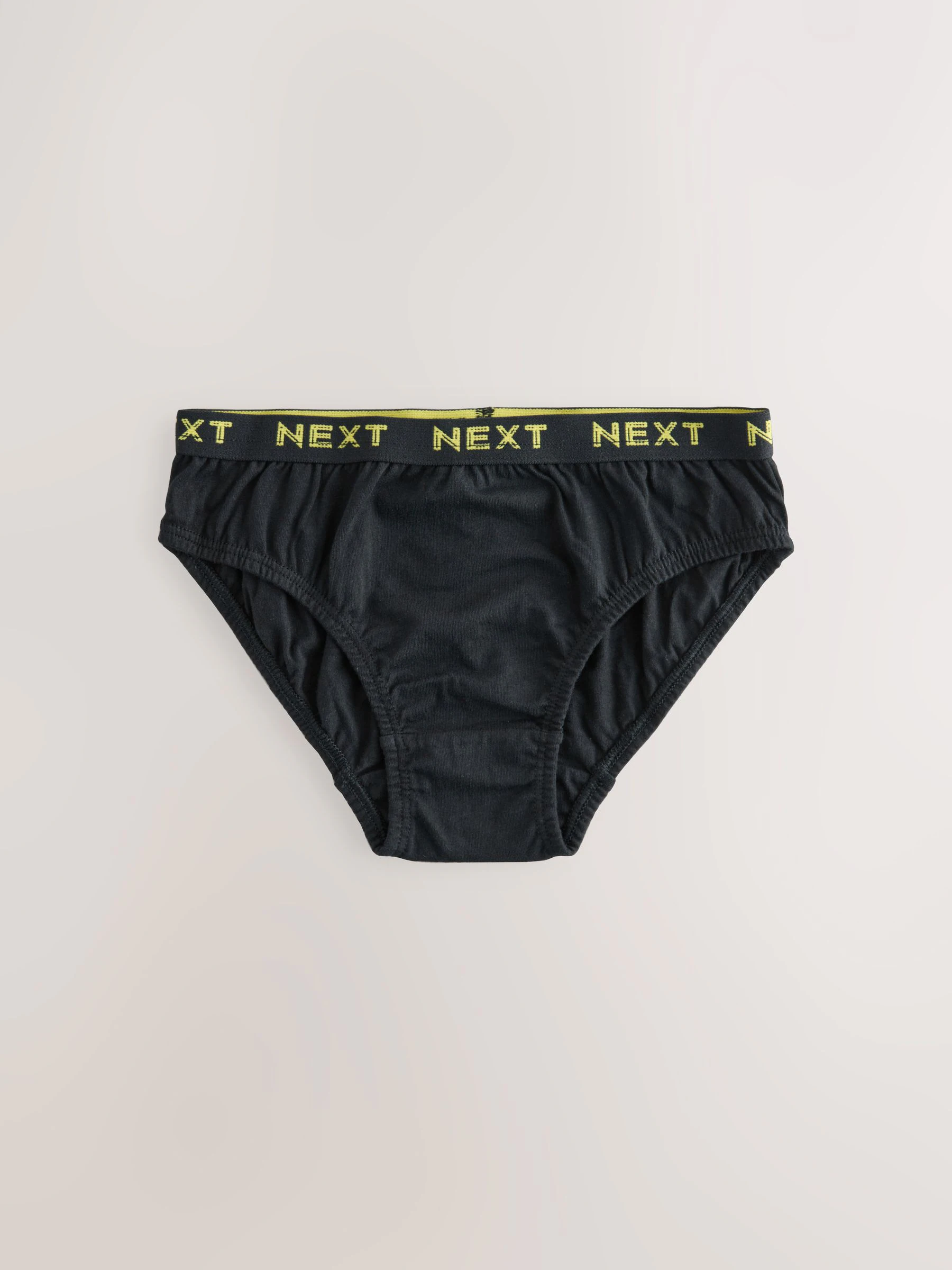 Zwart met felgekleurde jacquard tailleband - 100% katoenen slip verpakking van 5 (1,5 - 16 jr)