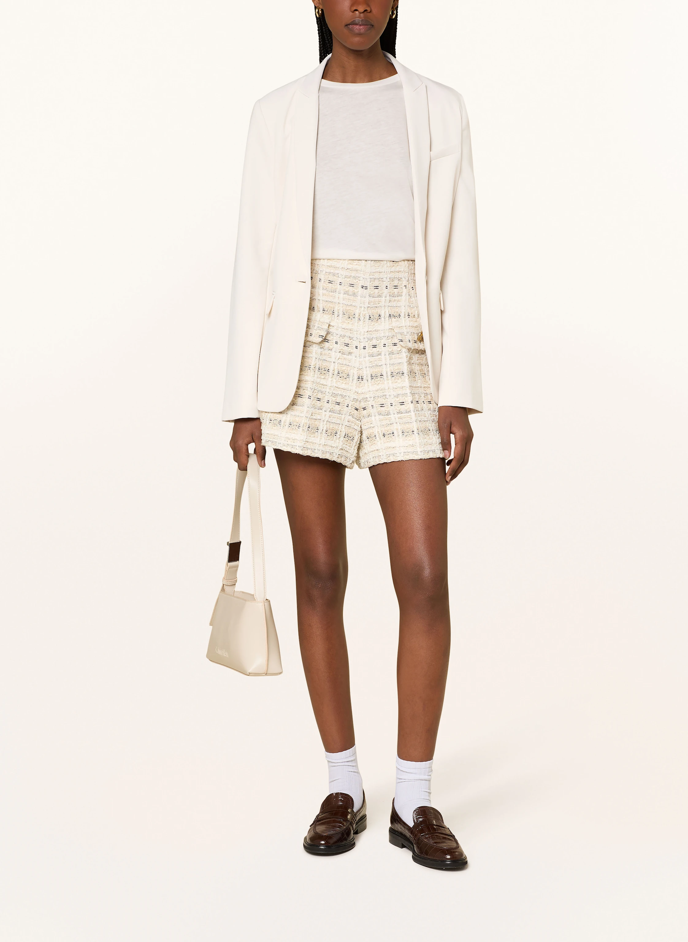 SANDRO Tweed-Shorts mit Glitzergarn