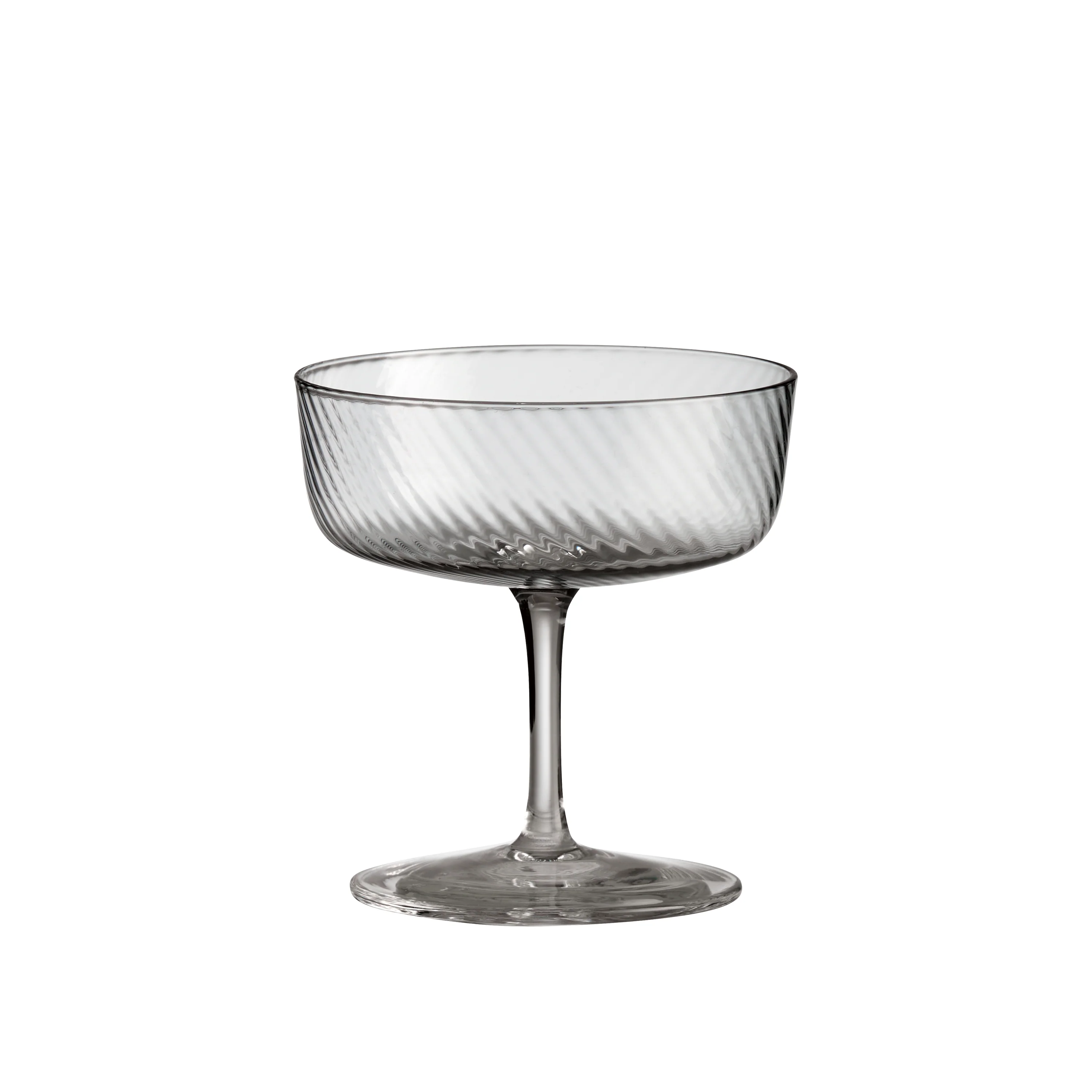 RAW  Unique Swirl champagneglas, Smoke - 25 cl.