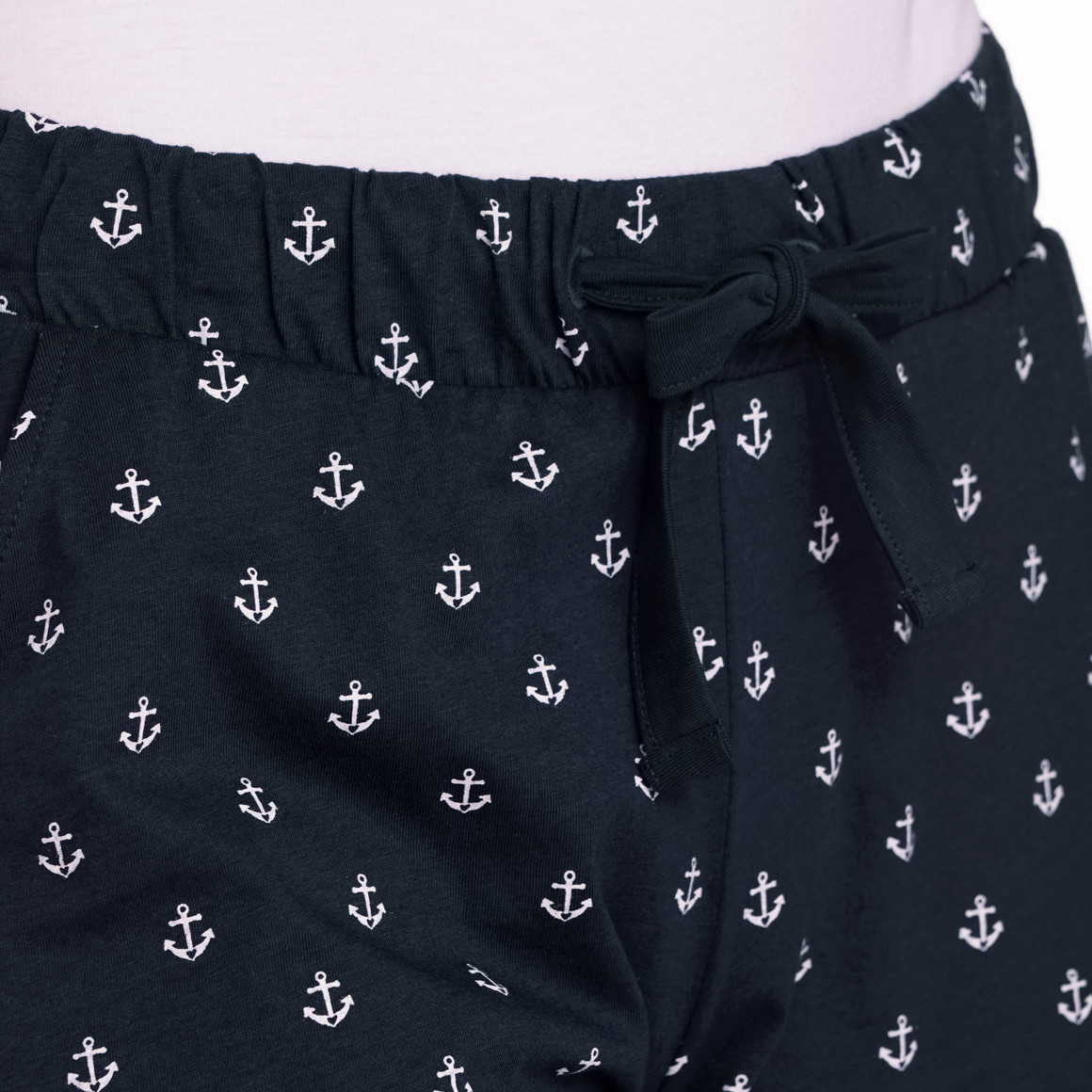 Gina Benotti Damen Schlafshorts im maritimen Look dunkelblau