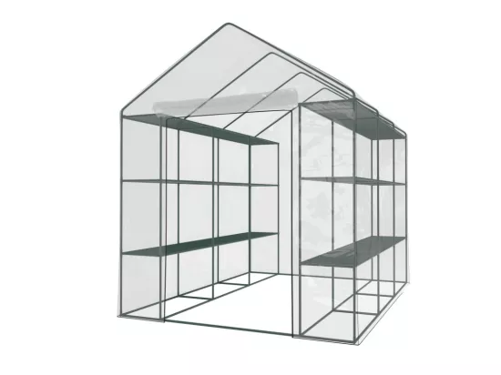 Serre de Jardin 4m² - avec étagères et porte zipée