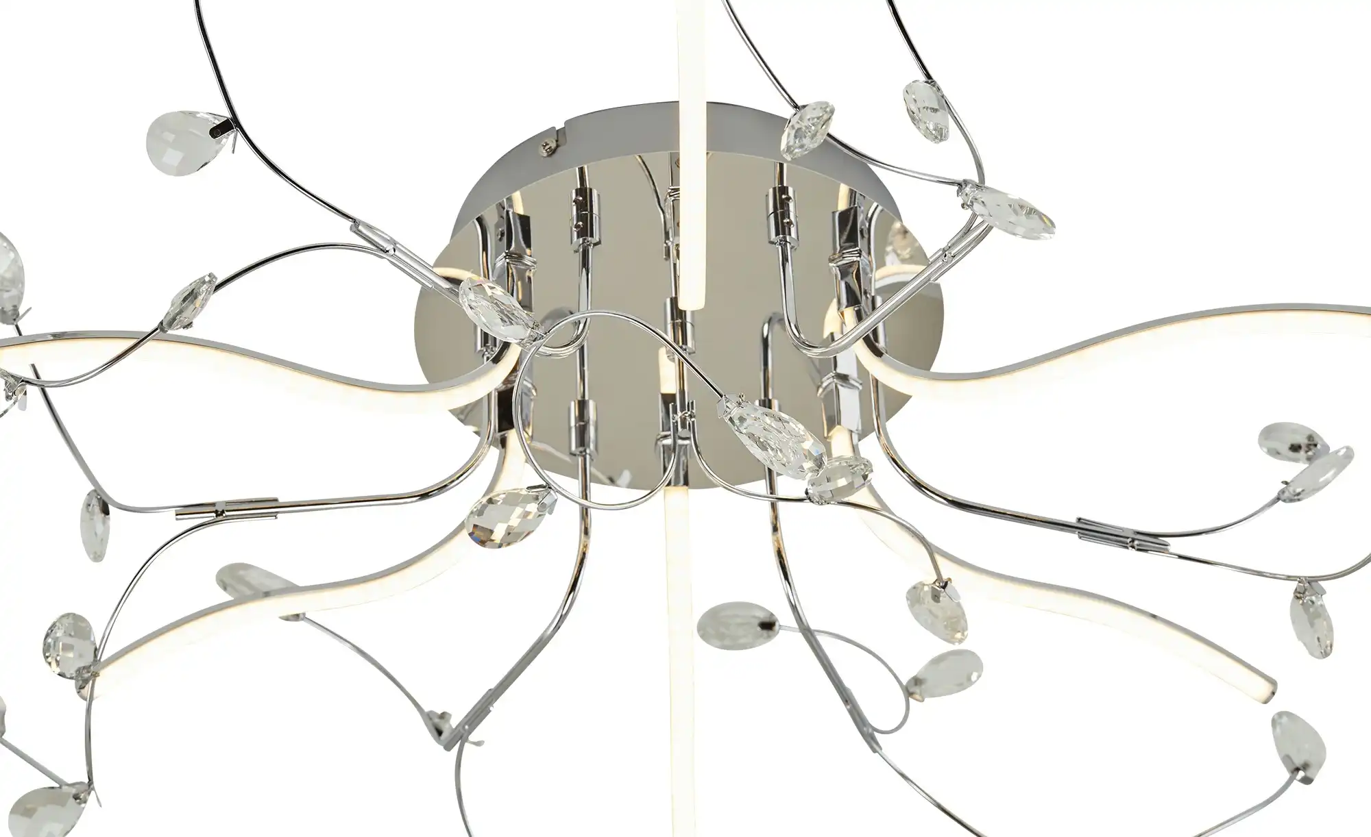 KHG LED-Kristall-Deckenleuchte, 6-flammig, chrom