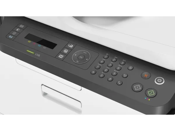 HP Color Laser MFP 179fnw - Multifunktionsprinter - farve - laser - A4 (210 x 297 mm) (original) - A4/Letter (medie) - op til 14 spm (kopiering) - op til 18 spm (udskriver) - 150 ark - 33.6 Kbps - USB 2.0, LAN, Wi-Fi(n)