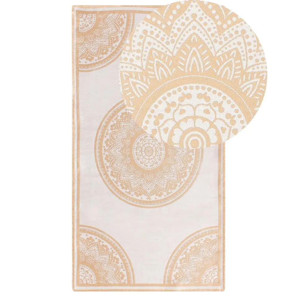 HUBLI - Tuintapijt - Beige - 80 x 150 cm - Polypropyleen
