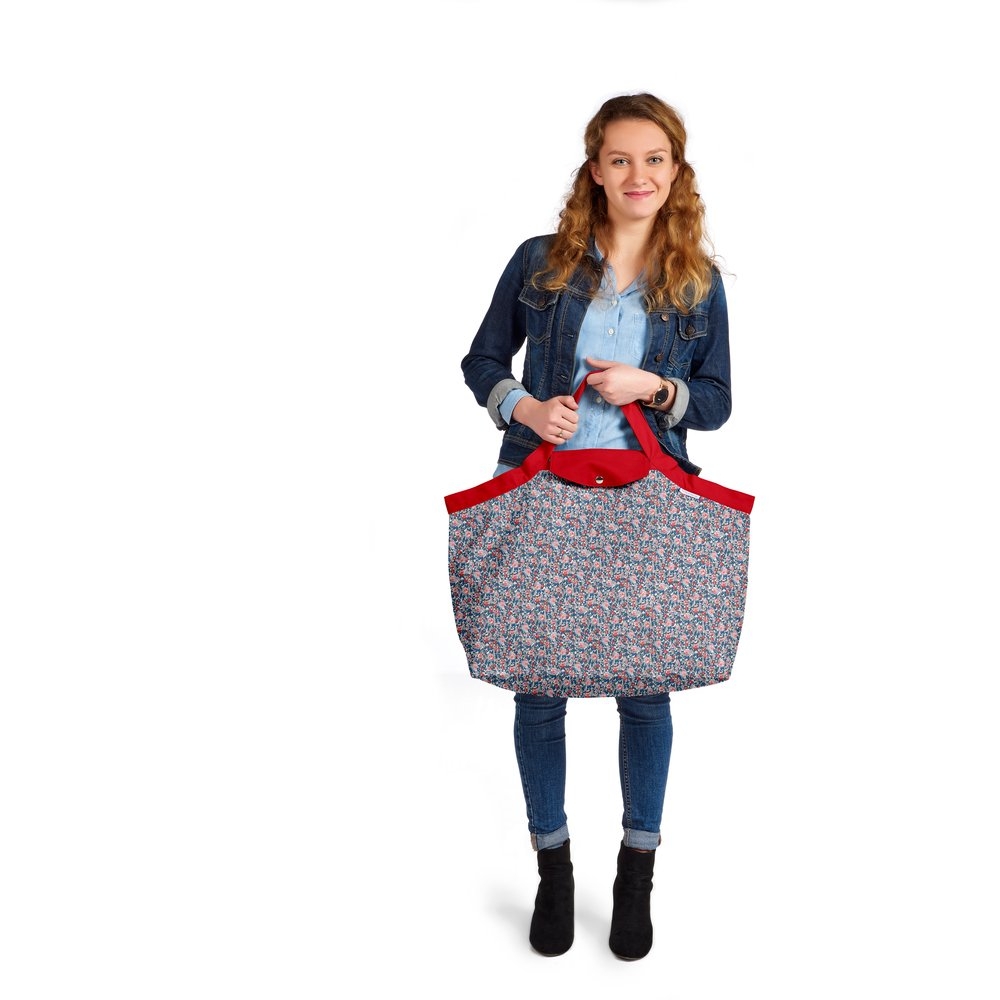 Grand Sac Cabas En Tissu London Fleuri