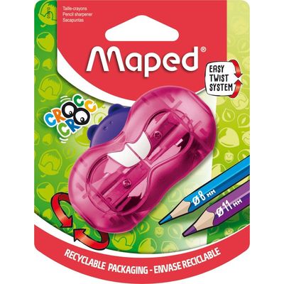 Maped Croc Croc Twist - Taille crayon (blister) - 2 trous - disponible dans différentes couleurs