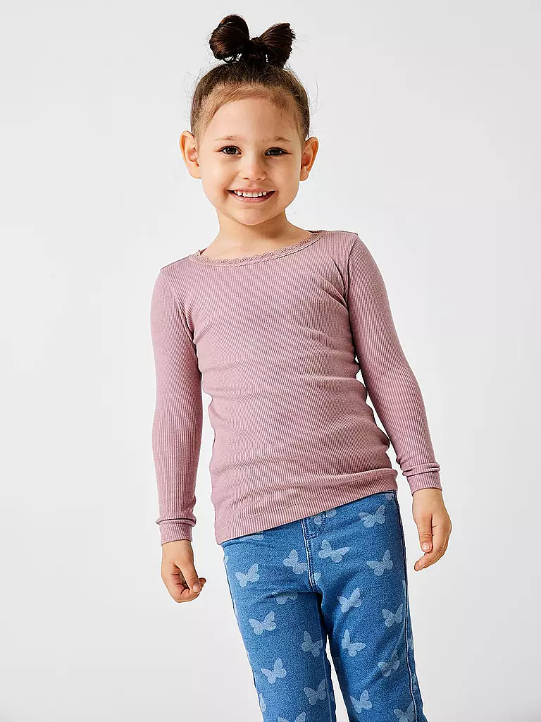 NAME IT Mädchen Langarmshirt NMFKAB rosa