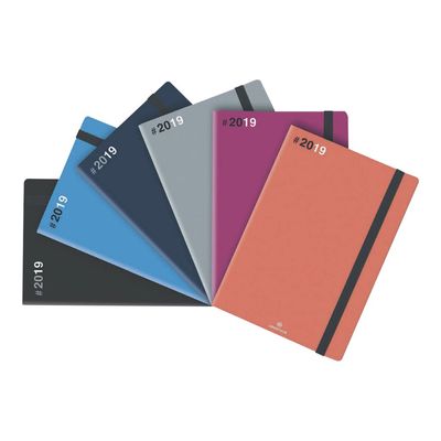 Flex - Agenda 1 semaine sur 2 pages - 16 x 16 cm - noir - Oberthur