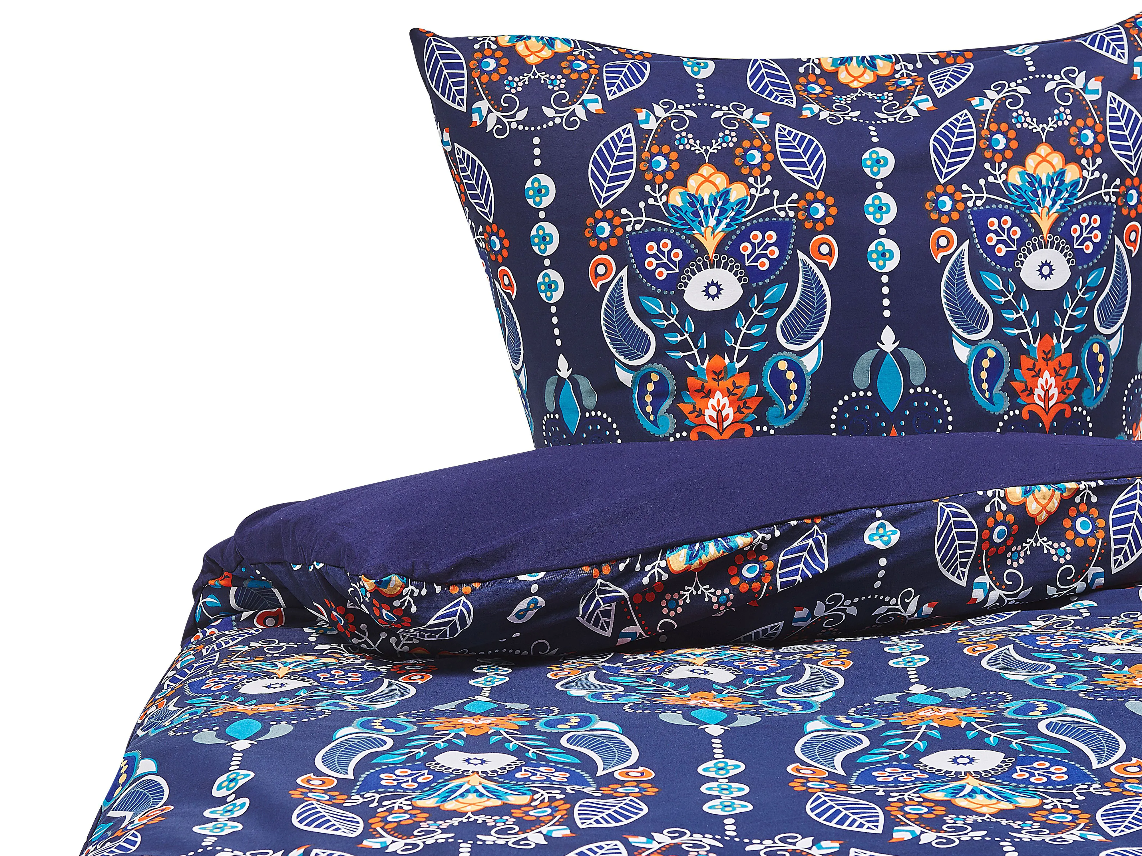 Dekbedovertrekset MADRONA Katoen-satijn 155 x 220 cm Donkerblauw