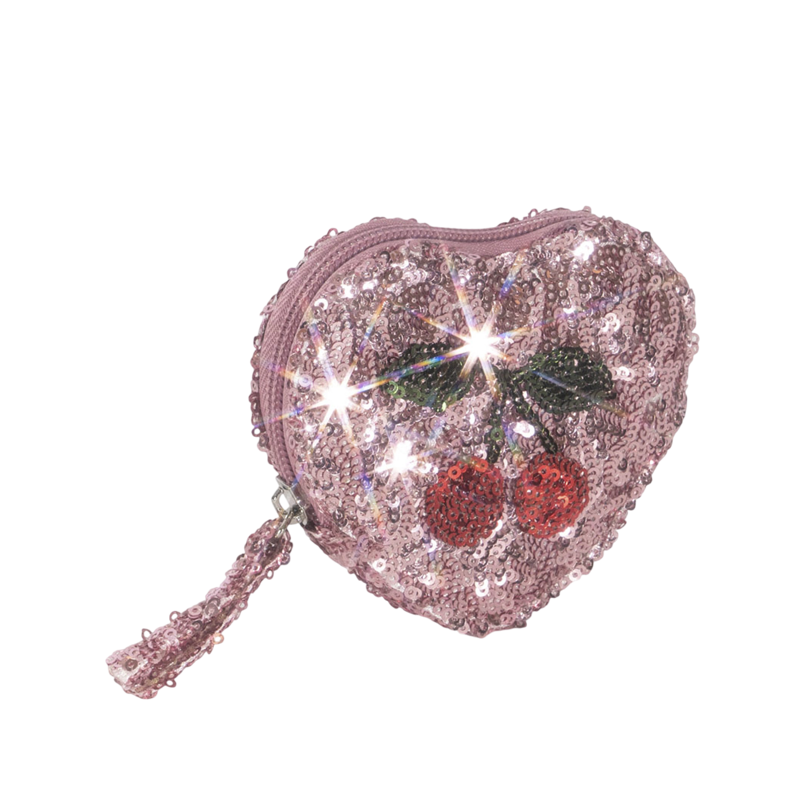 Portemonnaie Sequin Heart Mellow Rose