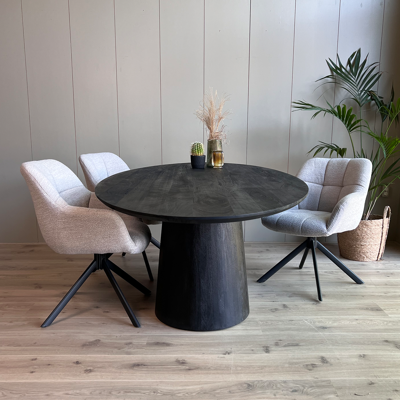 Eetkamertafel Oslo 130cm Zwart