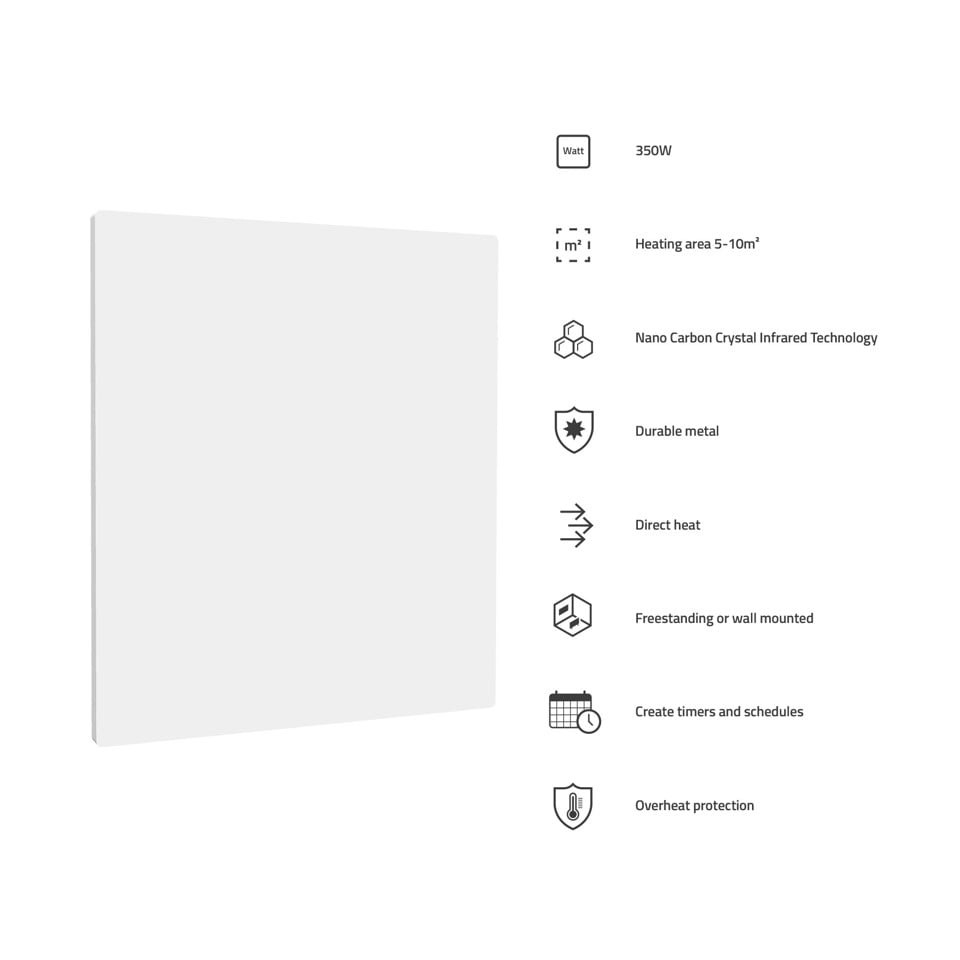 Hombli - Energipakke med 350W varmepanel + Smart Socket Promo Pack (3 stk)