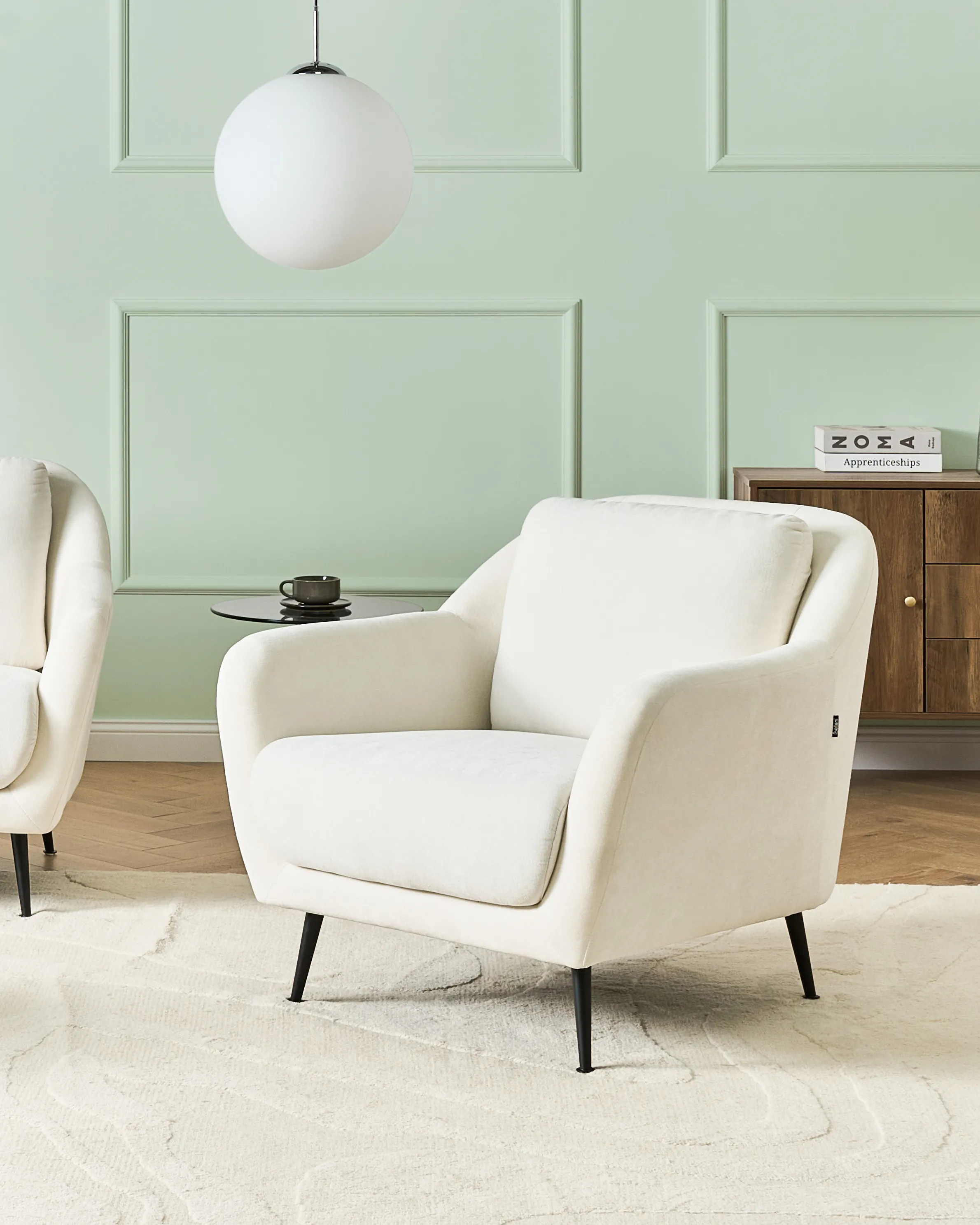 Fauteuil EIBY Chenille Wit