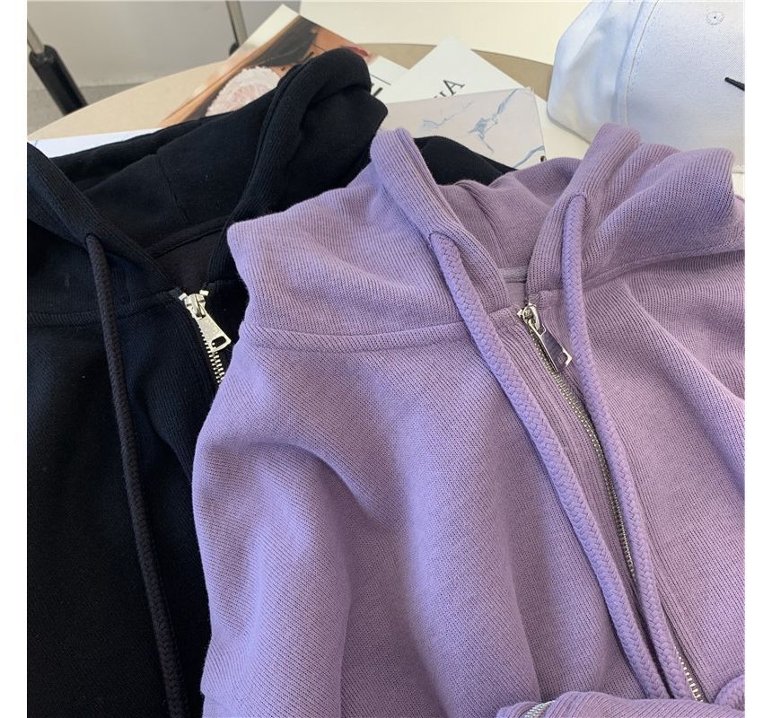 Hevnir - Effen losse hoodie met rits